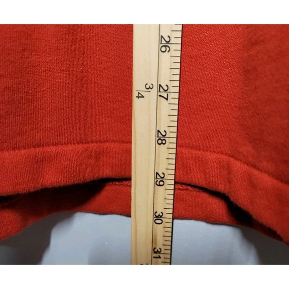 Vintage Polo Ralph Lauren Rugby Fleece Shirt Mens Medium Burnt Orange Pony Thick - Picture 6 of 7